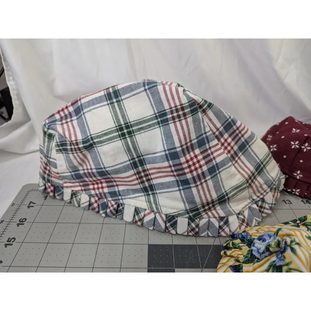 Longaberger‎ Fabric Basket Liner Lot of 3 Market Plaid Red Blue Flower Trellis